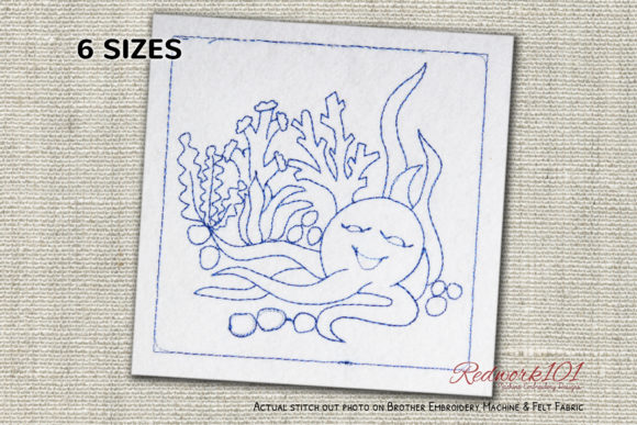 Funny Octopus Embroidery Design