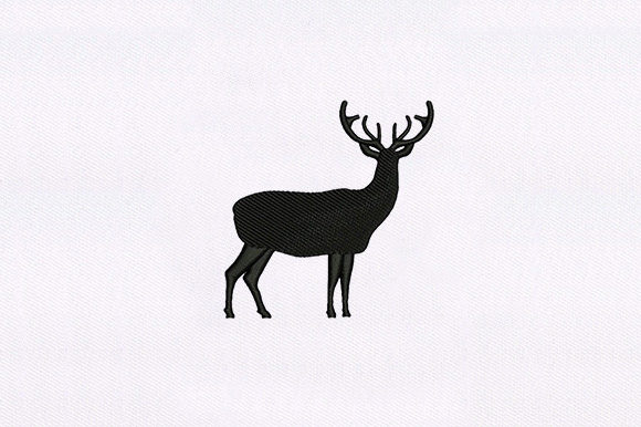Lonely Deer Embroidery Design