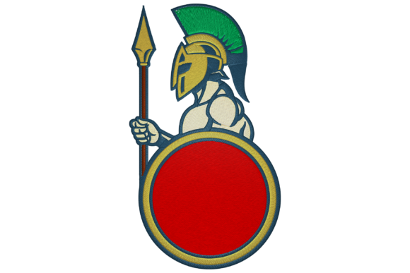 Spartan Warrior Embroidery Design