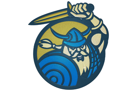 Viking Soldier Embroidery Design