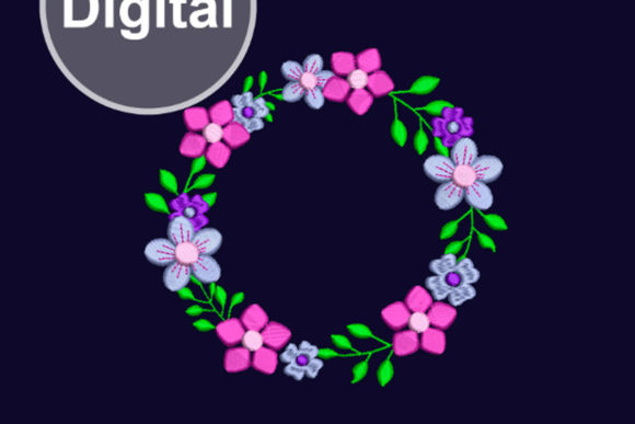 Wreath Embroidery Design